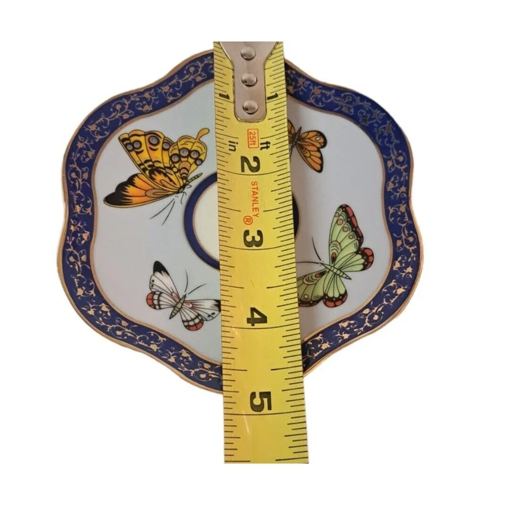 Formalities by Baum Bros Set of 2- Butterflies Demitasse Teacup‎ & Saucer